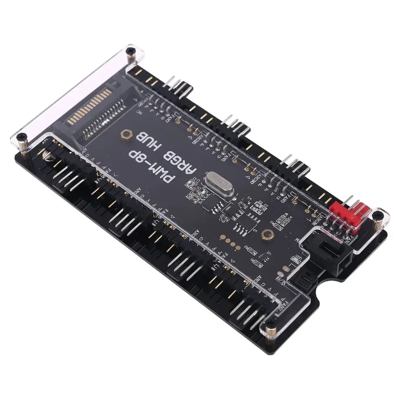 ARGB-Lüfter 2-in-1 Synchron-Hub-Controller 4Pin Aura ARGB-Lüfteranschluss