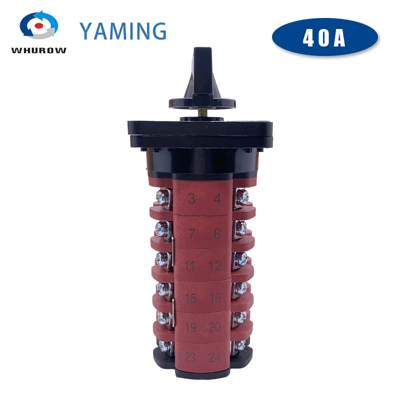 KDHC-40/6*10 interruptor de leva giratorio diez posiciones 6 polos 40A Selector de cambio para fabricante de máquinas de soldadura Bx6