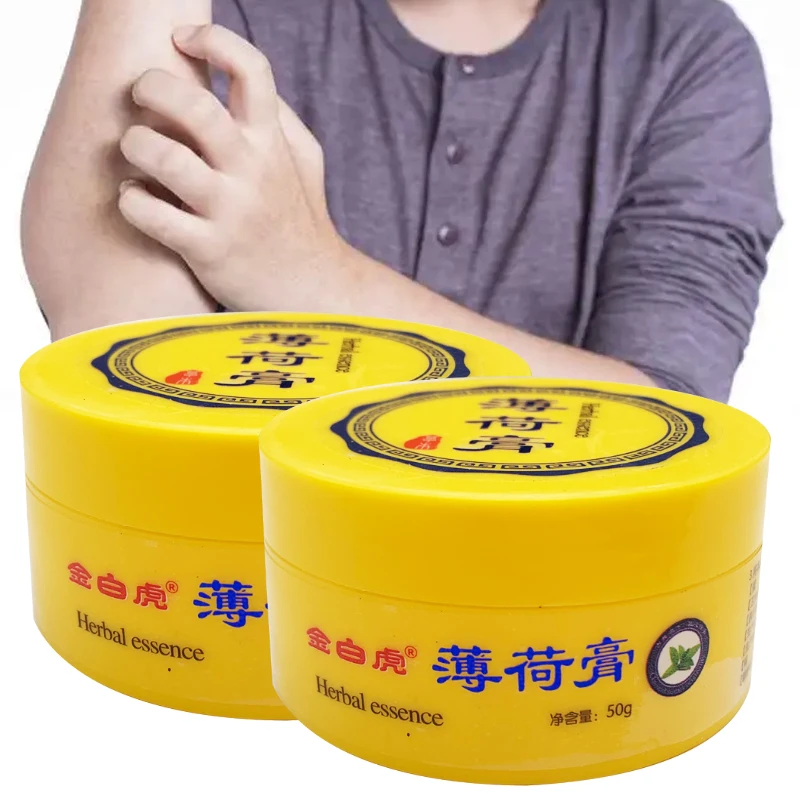 

50G Peppermint Ointment Relieves Itching Discharge Flatulence Body Pain Dressing Antipruritic Headache Nasal Refreshing Cream