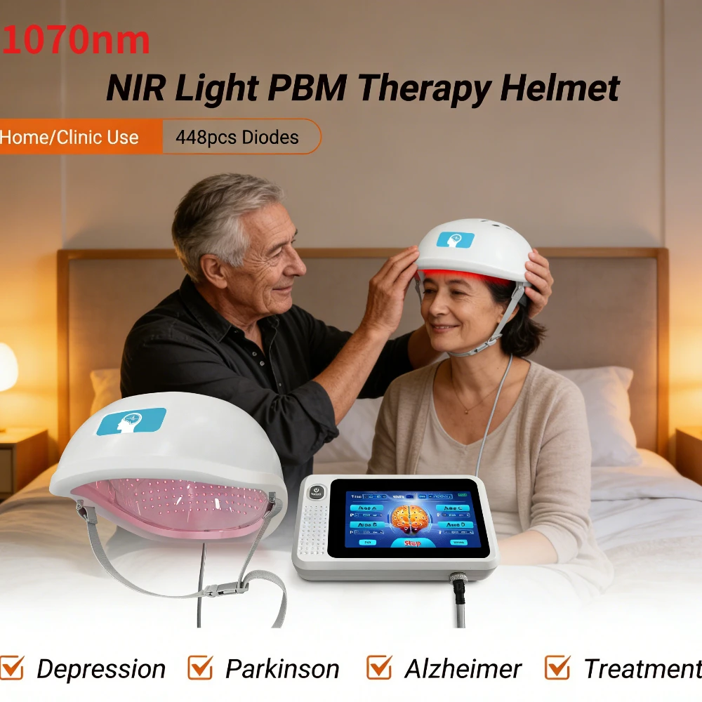 

Advanced 1070nm NIR Light Therapy Helmet 448 Diodes Non-invasive Brain Stimulator for Cognitive Enhancement Memory Improvement