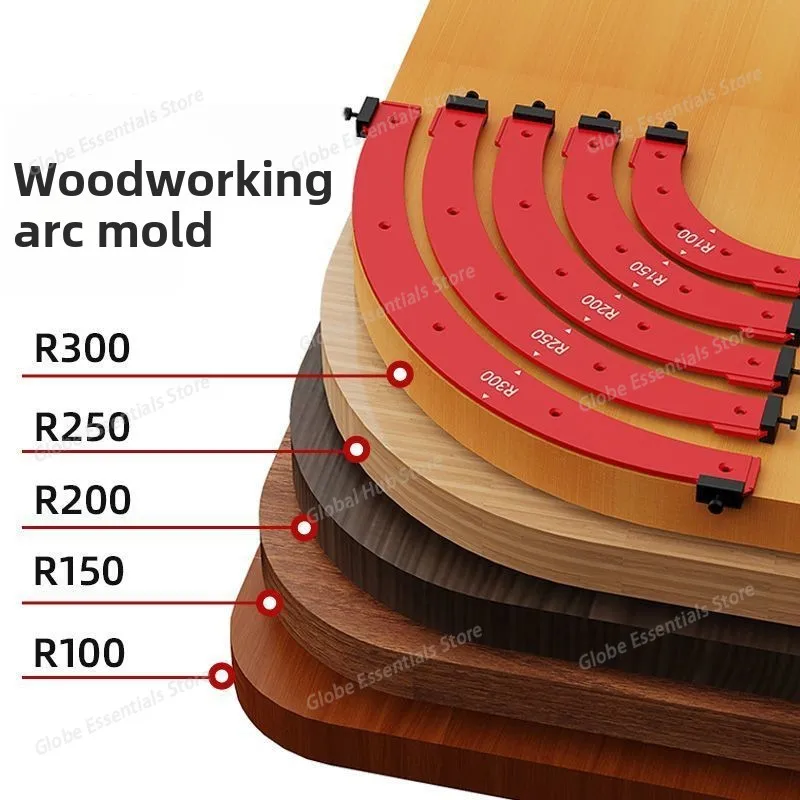 

Corner Routing Guide Woodworking Corner Jig R100 R150 R200 R250 R300 Curve Guide Cabinet Edge Molding