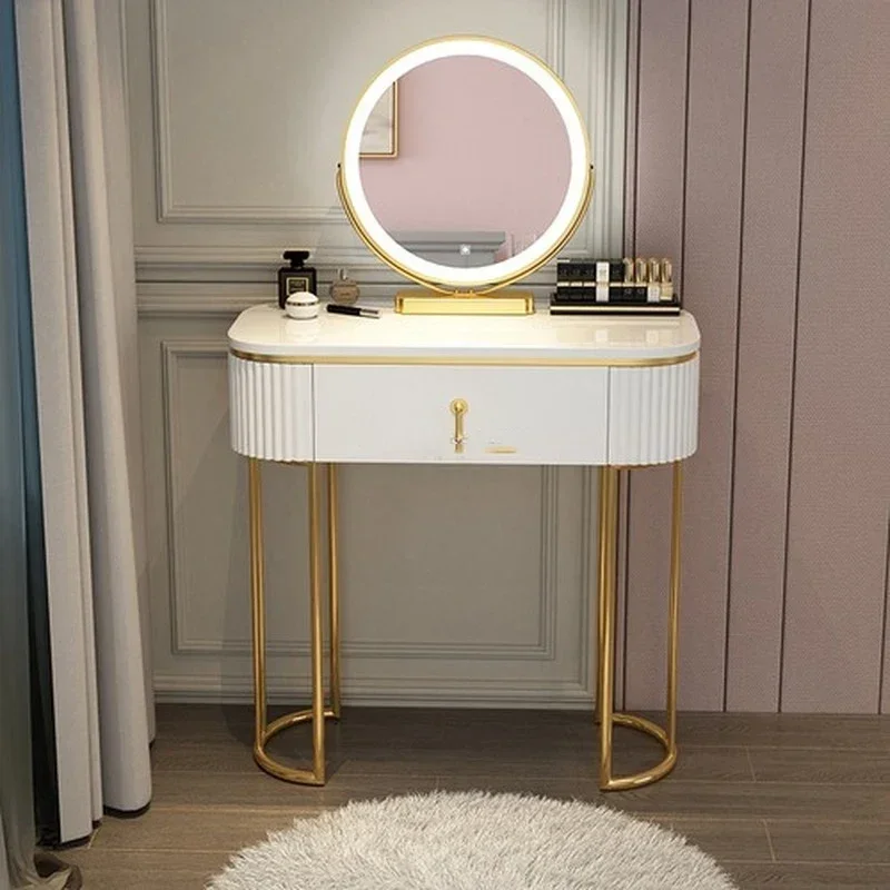 

Nordic Modern Dressing Table Minimalist Bedroom Console Mobile Mirror Dressing Table Luxury Comoda Pra Quarto Room Furniture