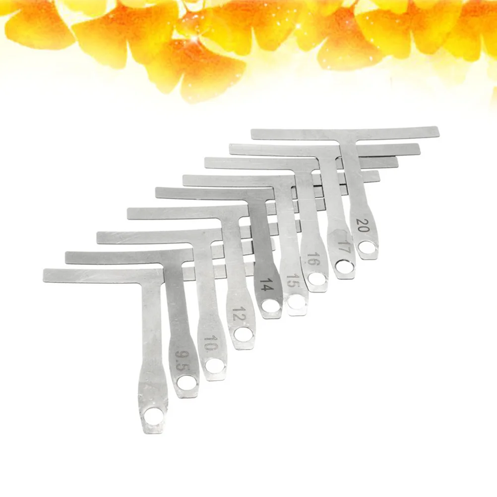 9 قطعة مسطرة على شكل حرف T للجيتار لقياس قوس الأصابع للرقبة أدوات Luthier سلسلة تعديل العمل الفرجار