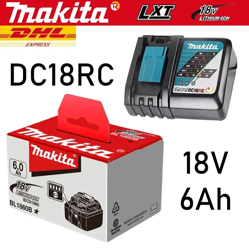 Producto original 100% auténtico, batería Makita de 18V, 6000mAh, para Makita BL1815, BL1830, BL1840, BL1850, BL1860, batería de alimentación