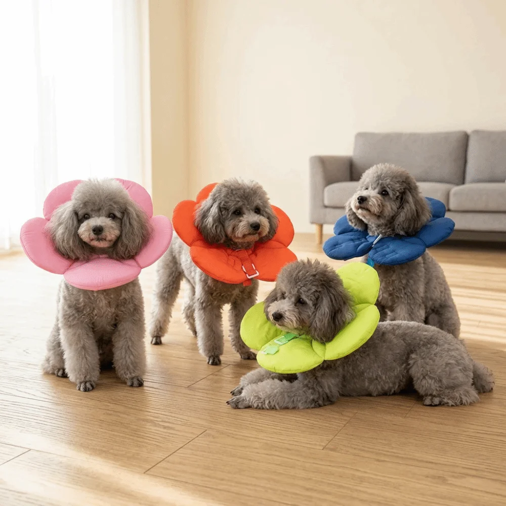 Deepened Structure Recovery Cone Soft Touch Elastic Build Anti Lick Ring Contoured Shape Adjustable Strap Pet Elizabethan