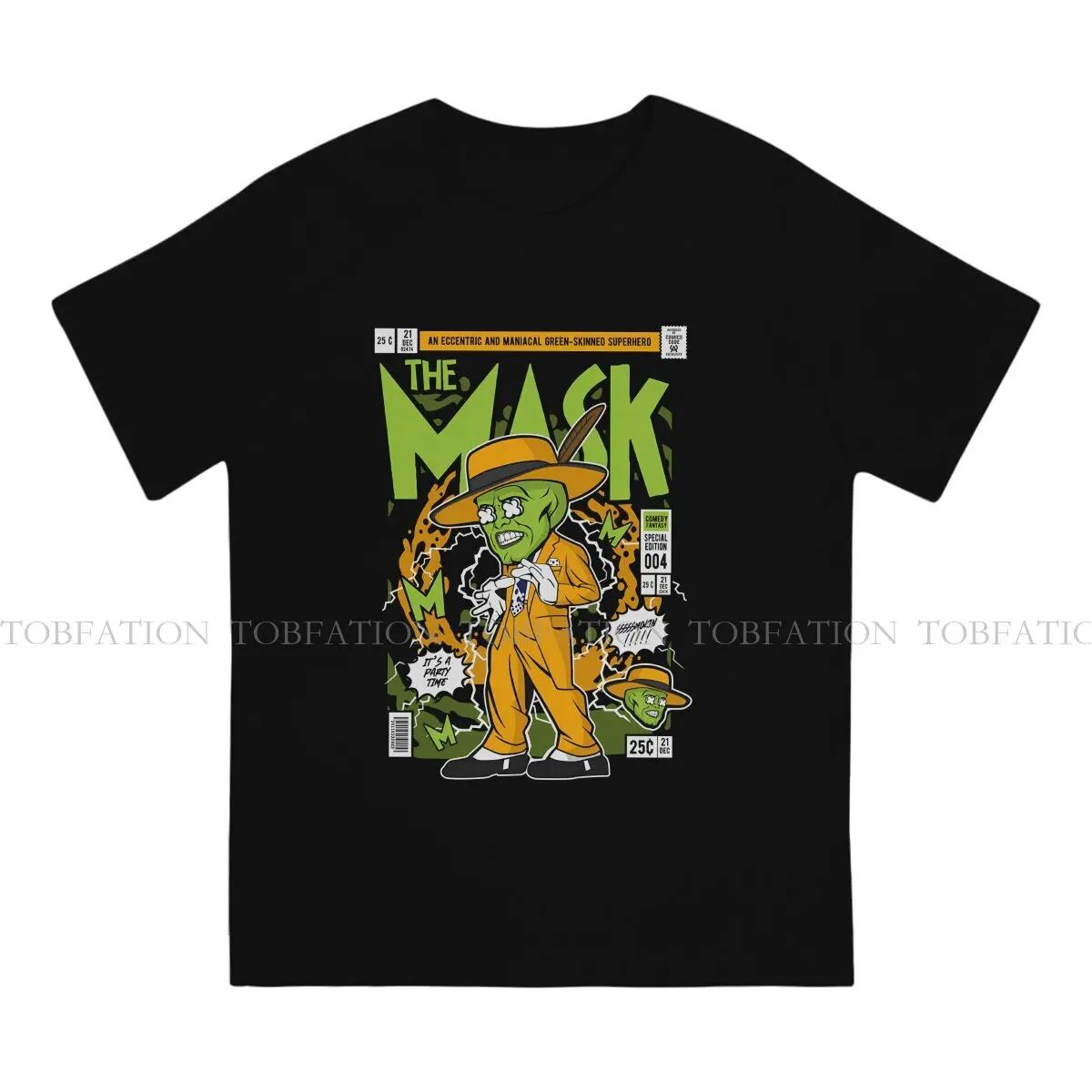 The Mask Movie 100% Cotton TShirt Pop Basic T Shirt Oversized Men Clothes Printing Trendy