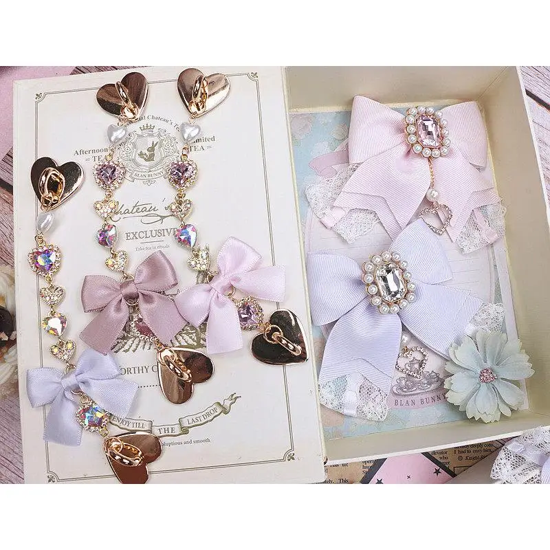 Chic Romantic Ornament for Bag Phone Keychain Handmade Chains Mobile Phone Decor Handbag Pendant Keychains Lolita JK y2k Style