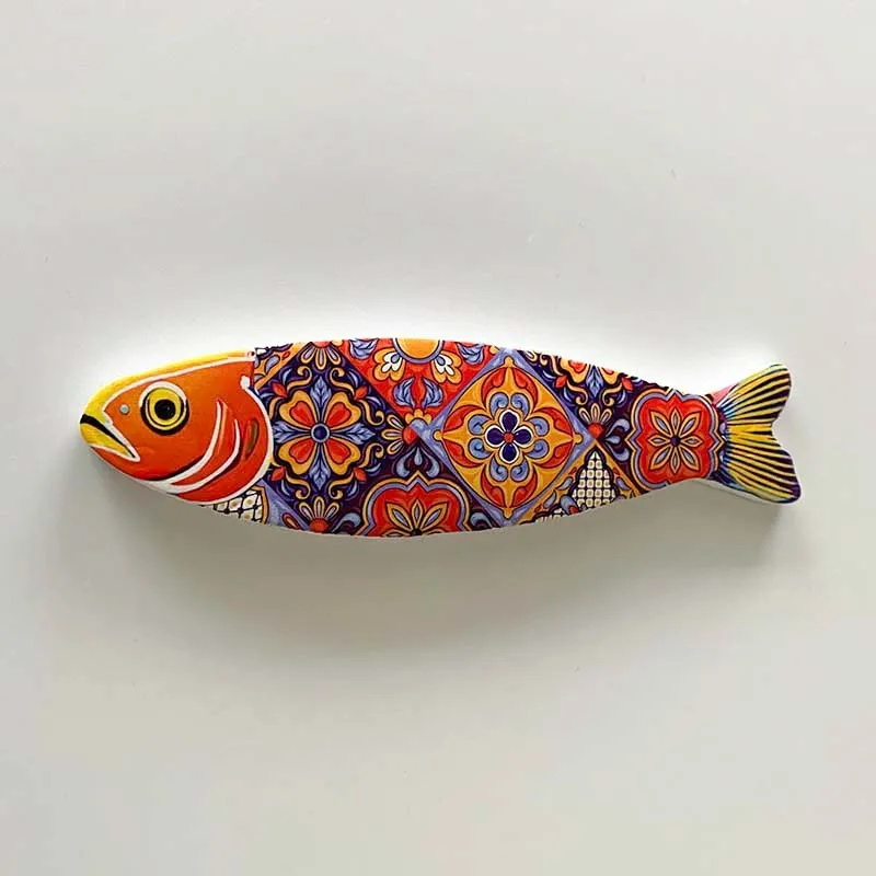 

Colorful Mexican Talavera 3D Resin Fish Fridge Magnet - Unique Home & Room Decor, Strong Refrigerator Magnet