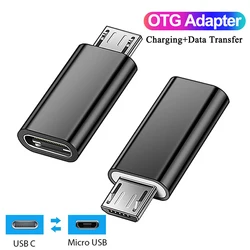 1-5pcs Type C Female To Micro USB Male Adapter Connector Charging Data Transfer USB-C To Micro USB Converters for Xiaomi Samung