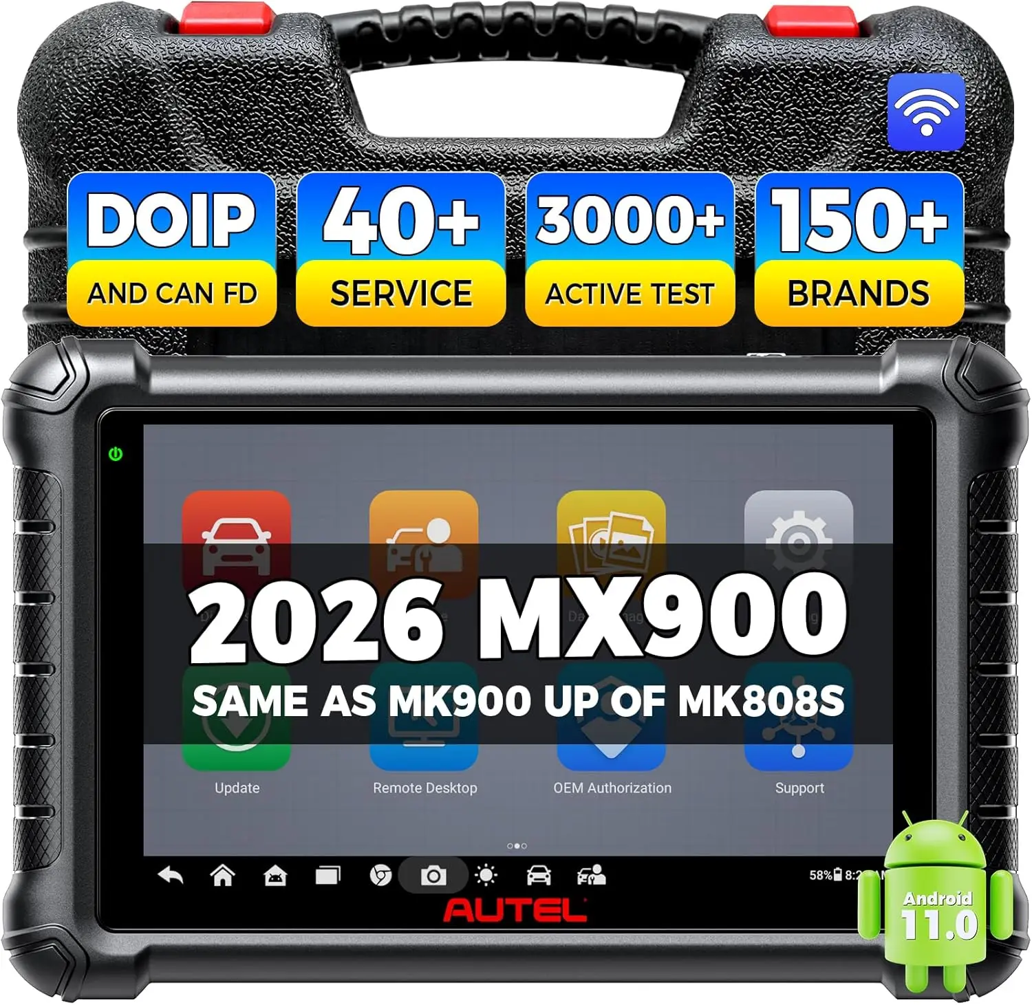 

MaxiCheck MX900 Scanner 2026 Bidirectional Scan Tool Same as MaxiCom MK900BT MK900 CANFD DoIP 3K Active Tests 40 Services Up