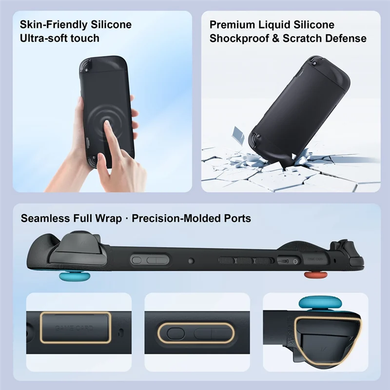 【Sleek Design】Protective Silicone Case For Nintendo Switch 2, Split Design Grip Cover For Joy-Con, Anti-Scratch Shock-Absorption
