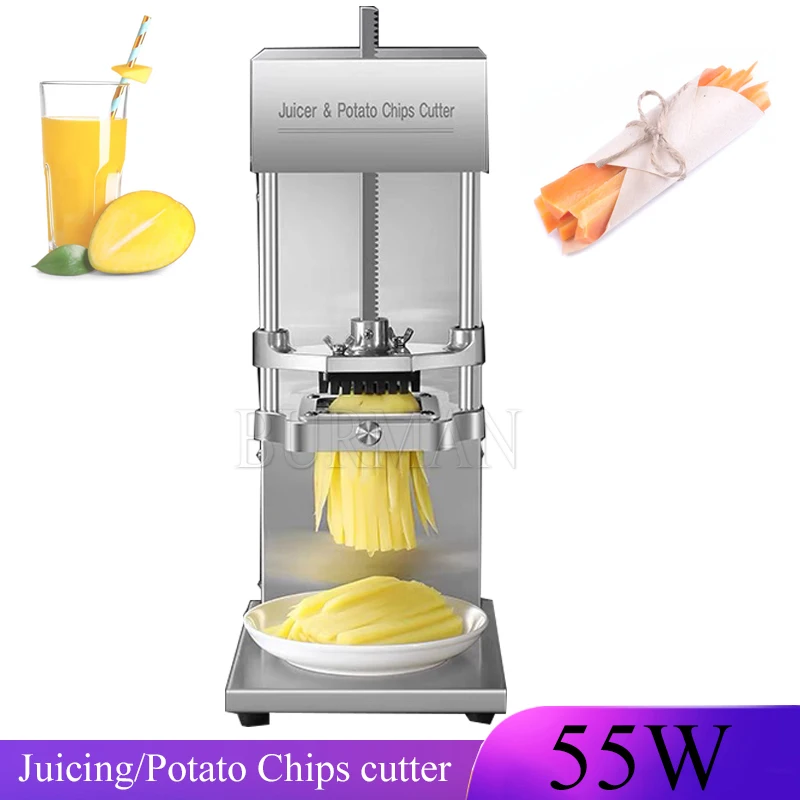 Electric  Commercial Fruit    Juicing  Machine Potato Chips Cutter Cucumber Radish    Large Caliber