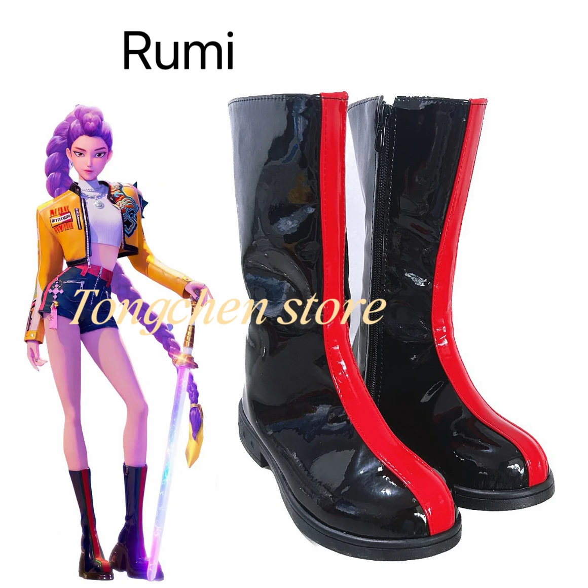 Children Cosplay Performance Costume Shoes K-POP Rumi Group Concert Halloween Mira Zoey Boots Shoes