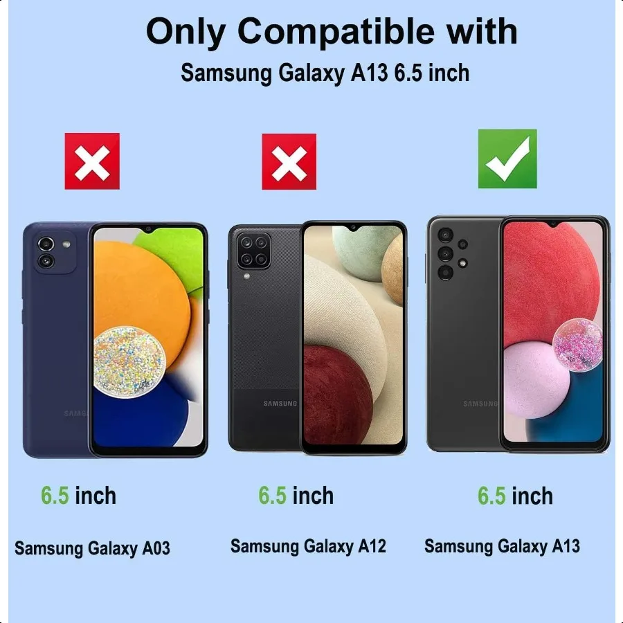 [2 Pack] Privacy Screen Protector for Samsung Galaxy A13 5G 6.5 Inch Tempered Glass Antispy No Bubbles 9H Hardn HD 3D Bending F