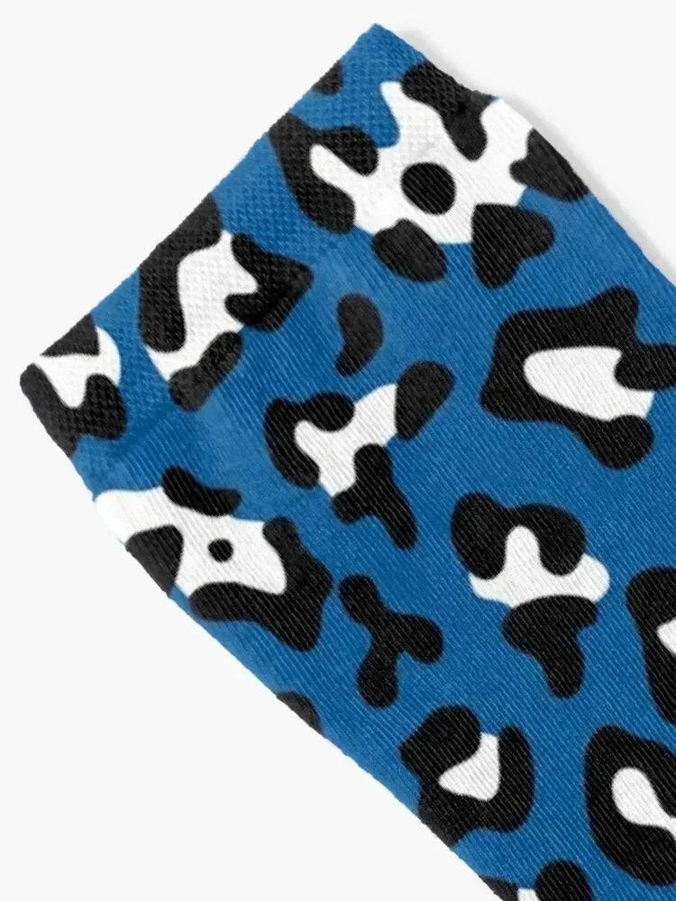 Blue Cheetah Print Socks sport Soccer fashionable Socks Man Women's