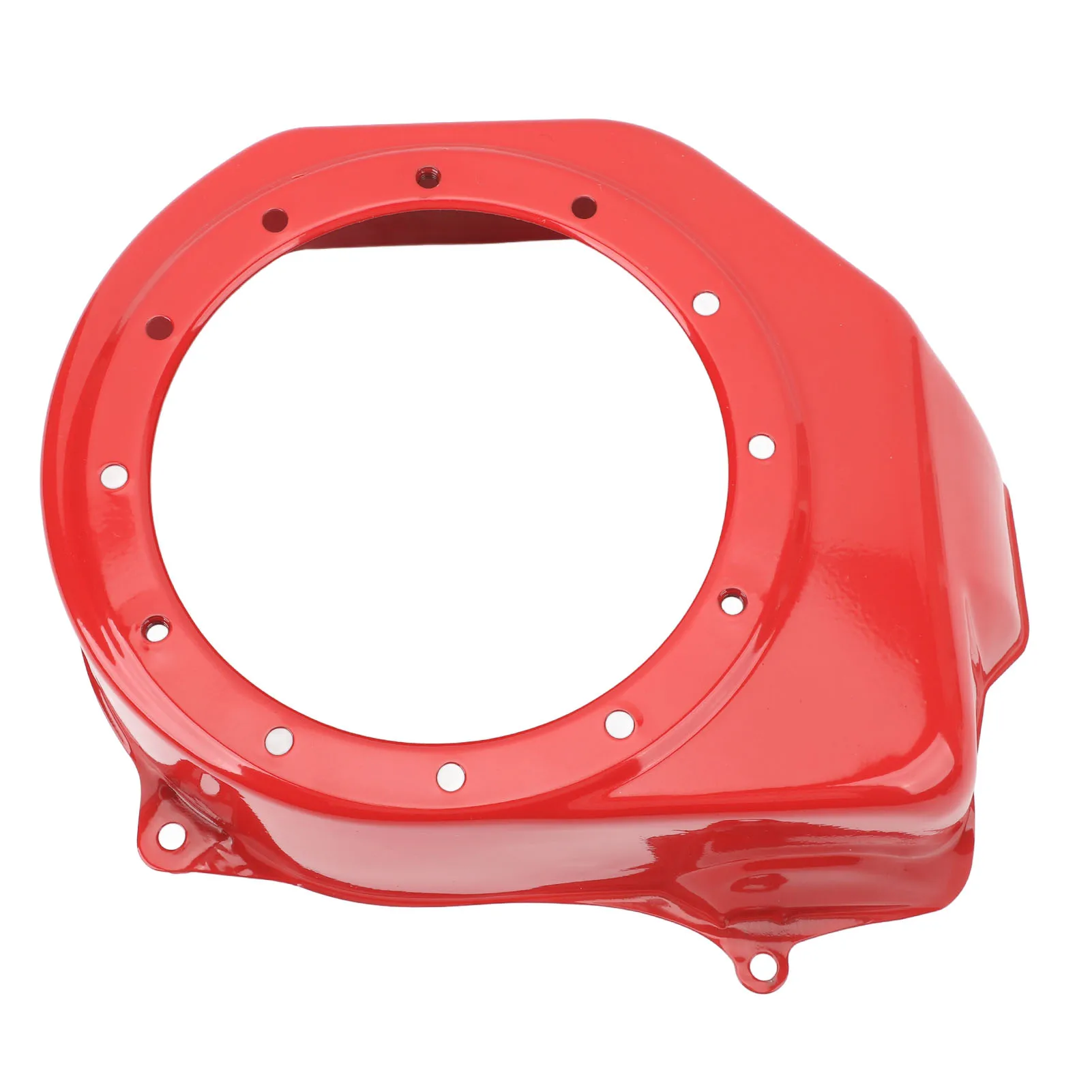 Starter Shroud Fan Flywheel Cover Red Metal Recoil Pull Starter Cooling Fan Cover for Honda GX160 5.5HP GX200 6.5HP Engines