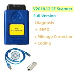 V2018.12 E/F Scanner II Full Version for BMW Diagnosis + IMMO + Mileage Correction + Coding