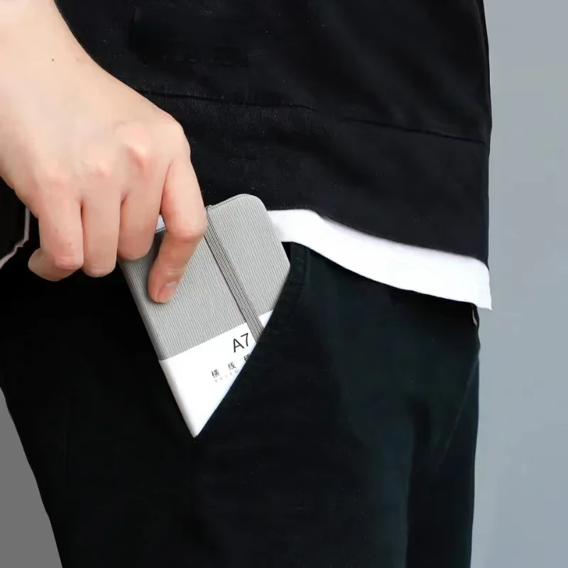 Portátil Notepad de bolso, Sketchbook, Diário, Planejador, Mini Notebook, Papelaria, A6, 96 folhas