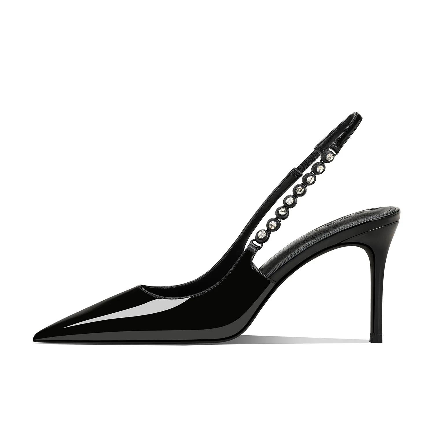 

Yuejinlong Exquisite Silver Rhinestone High Heels Sexy Pointed Toe Stiletto Sandals Elegant Slingback Party Wedding Shoes 2026