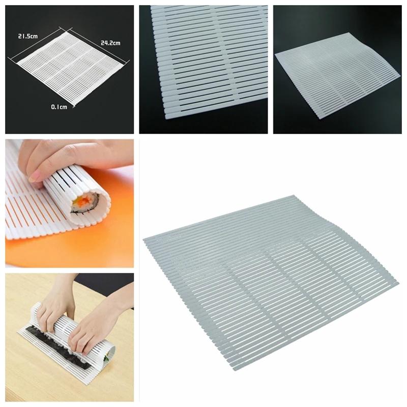 

New Sushi Tools For Home Kitchen DIY Production Of Sushi Mats Plastic Roller Blinds Multifunctional Cake And Dessert Make Tools