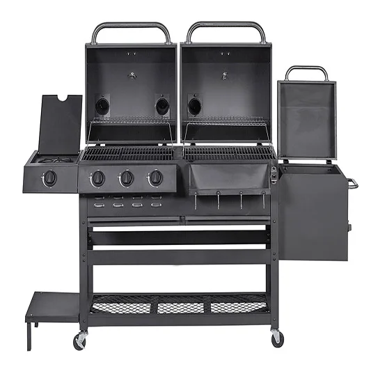 Powder coated charcoal grill, round outdoor picnic, camping, backyard cooking, black barbecue grill.