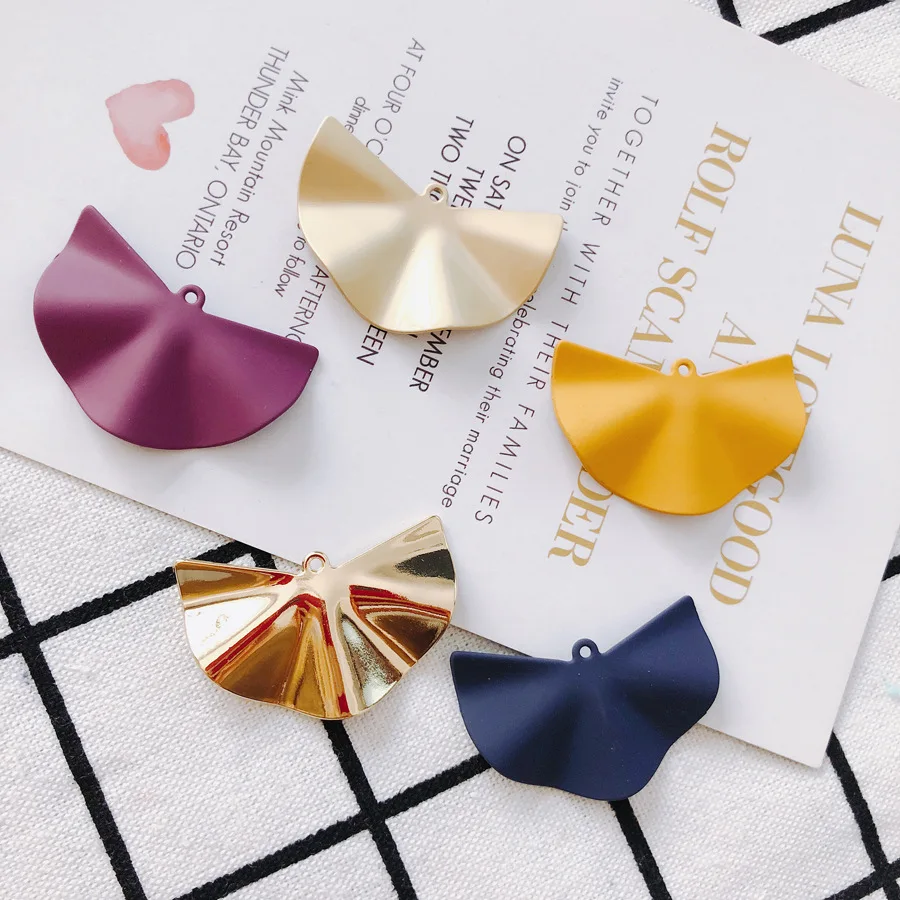 

2шт DIY сплав геометрический веер кулон подвески для изготовления ювелирных изделий серьги ручной работы материалы