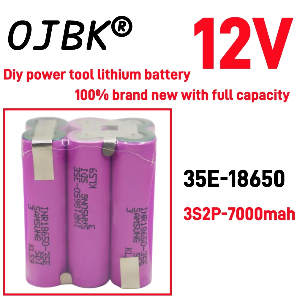 Original 100% full capacity 20A 18650 35E 3500mAh 7000mAh 3S 4S 5S 12.6V 14.8V 18V DIY screwdriver battery welding battery pack