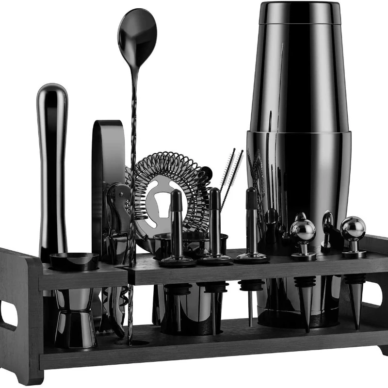 Stainless Steel Bartending Set 22-piece Cocktail Maker Shaker Cup Shaker Bar Full Set of Tools and Utensils