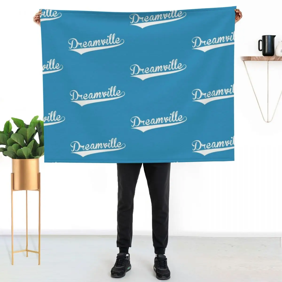 Dreamville - J Cole Dreamville Throw Blanket Cozy Napping Blanket Gift for Mom Dad