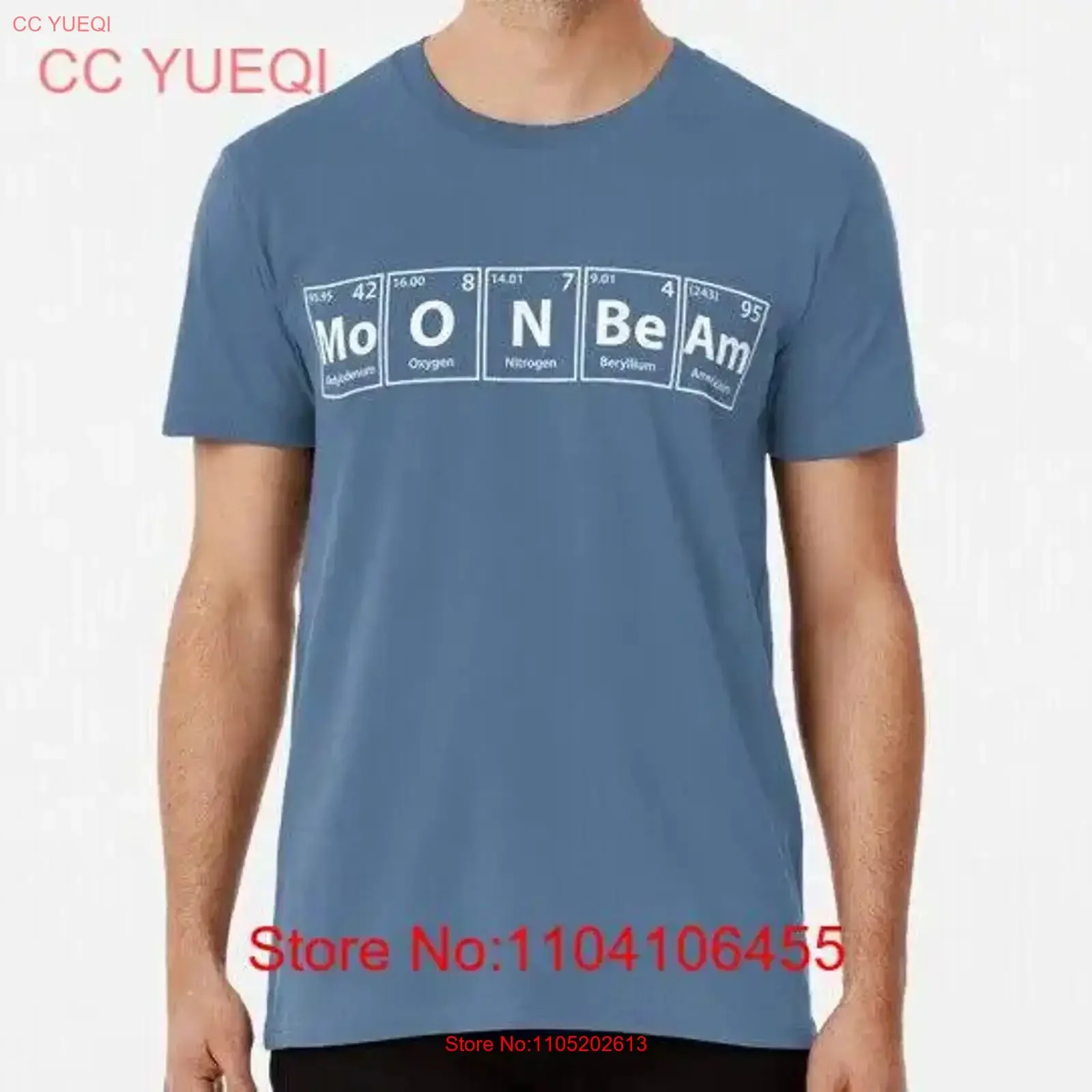 

Moonbeam Mo O N Be Am Периодические элементы Правописание от S до 5XL Сделано в США Футболка винтажная стираная универсальная слегка