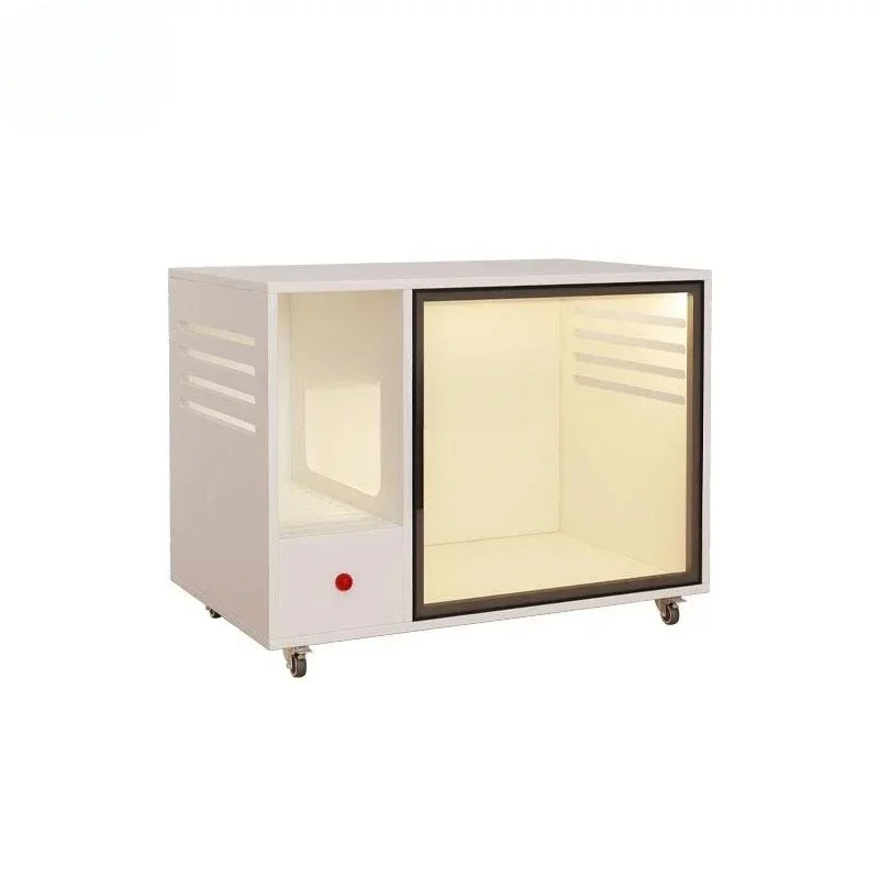 Pet furniture full intelligent fresh air light with 3c tempered glass door cat litter box cat litter cabinet customization