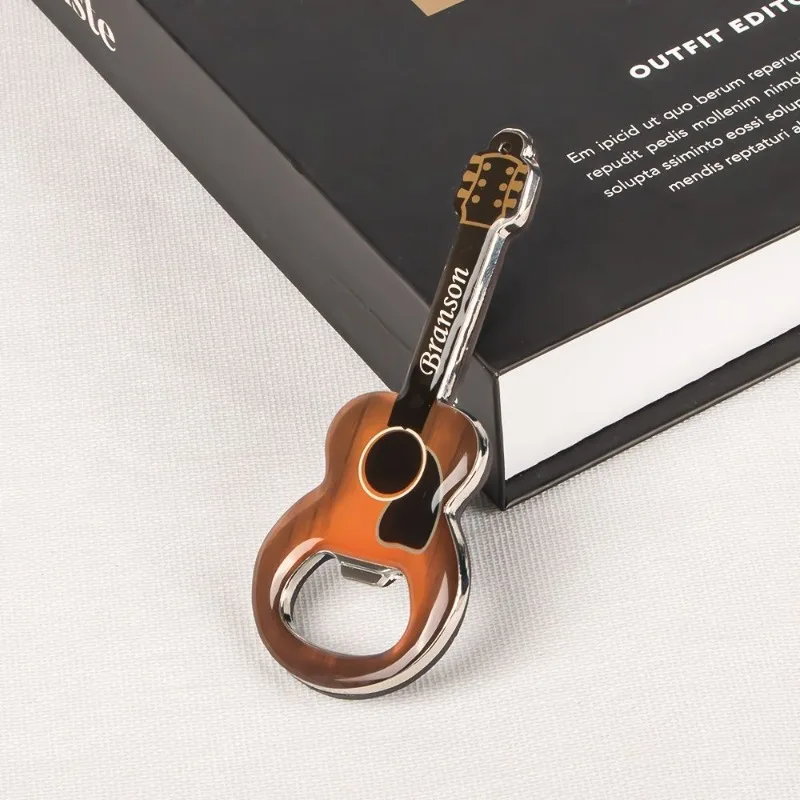 

Personalized Refrigerator Magnetic Suction Guitar Magnetic Sticker Bottles Opener New Simple Beer Bottles Beer Multi Functional