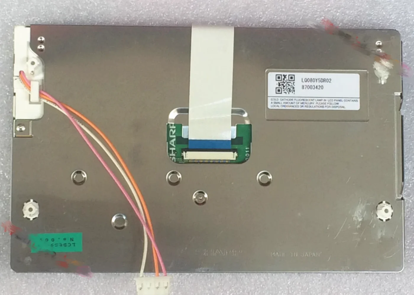 LQ080Y5DR02 Tela LCD de 8"