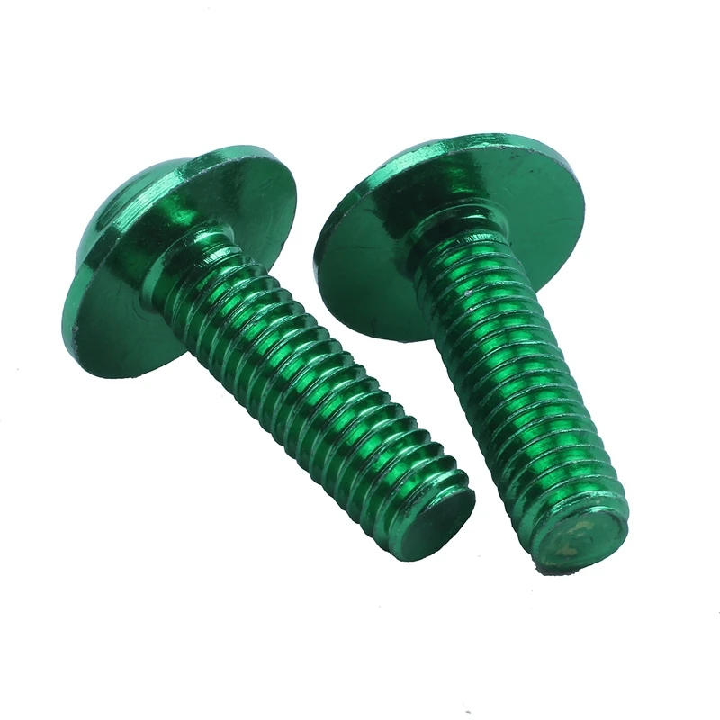 40 Pcs Green Aluminum Alloy Motorcycle Hexagonal Bolts Screws M6