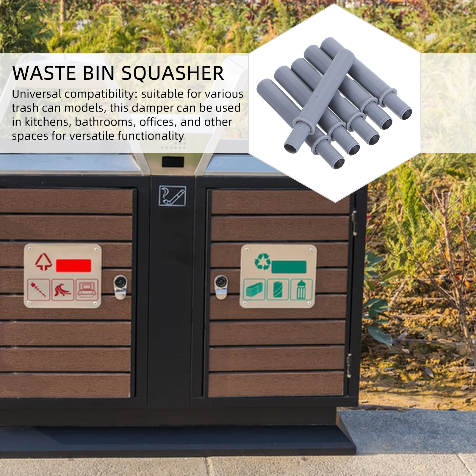 

6 Pcs Trash Can Damper Cabinet Soft Close Closer Mute Closing Supply Plastic for Kitchen