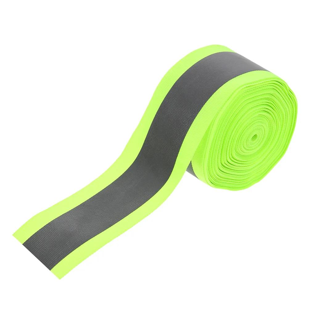 Reflective Tape Webbing Fabric Sewing Ribbon Strip Warning Decoration Clothes DIY Light Green Costume