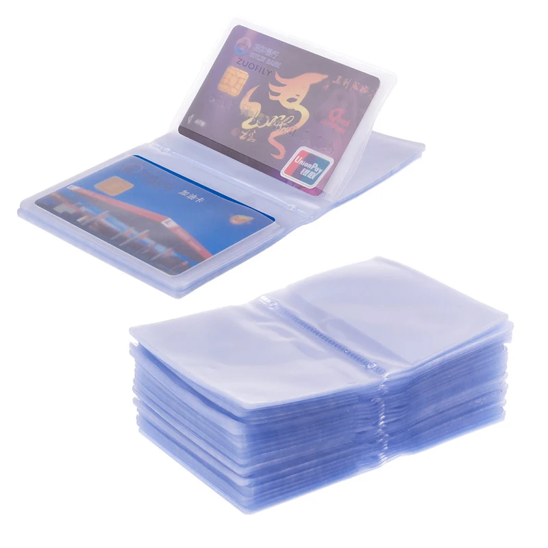 20Slots Transparent PVC Trading Card Sleeves Photo Card Holder Binder Inner Pages for Men Women Credit Game Cards Storage