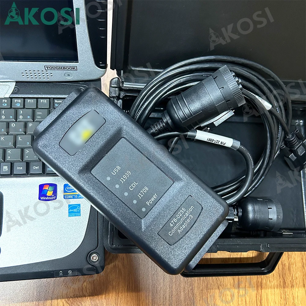 CF19 laptop+ET4 Communication Adapter III comm 3 with ET diagnostic interface+sis software+Flash software for CAT diagnostic kit