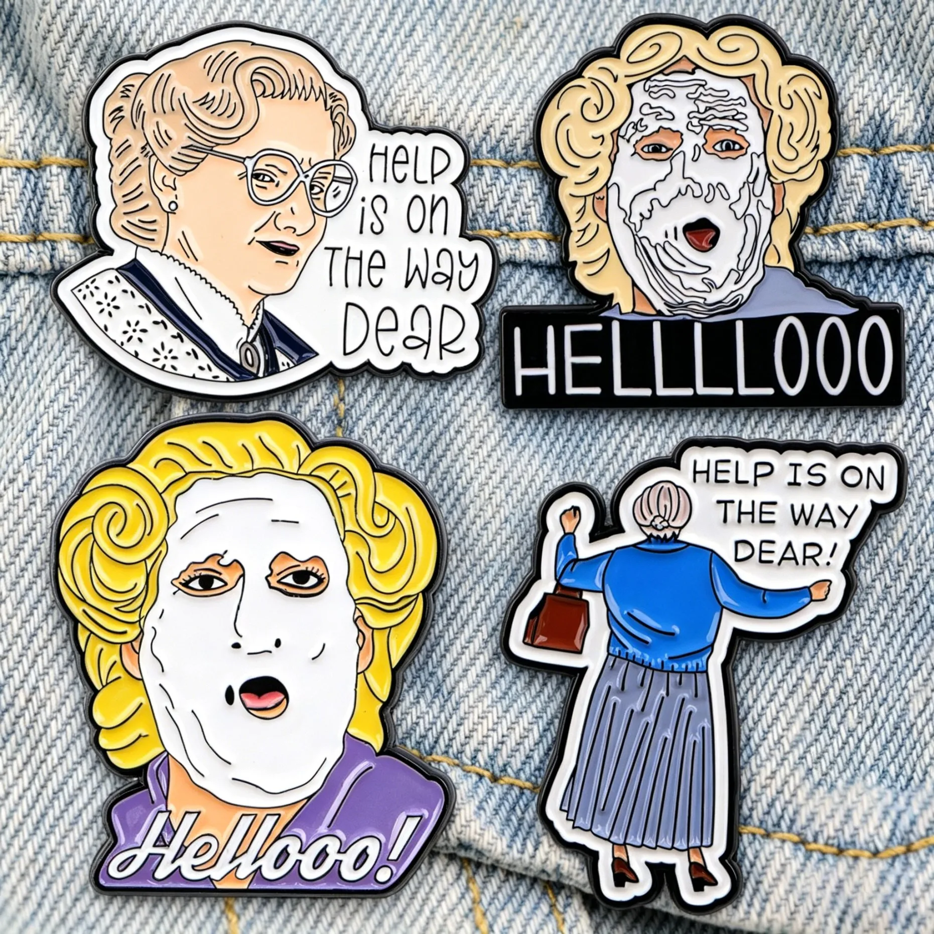 Funny Enamel Pin Cartoon Brooch 