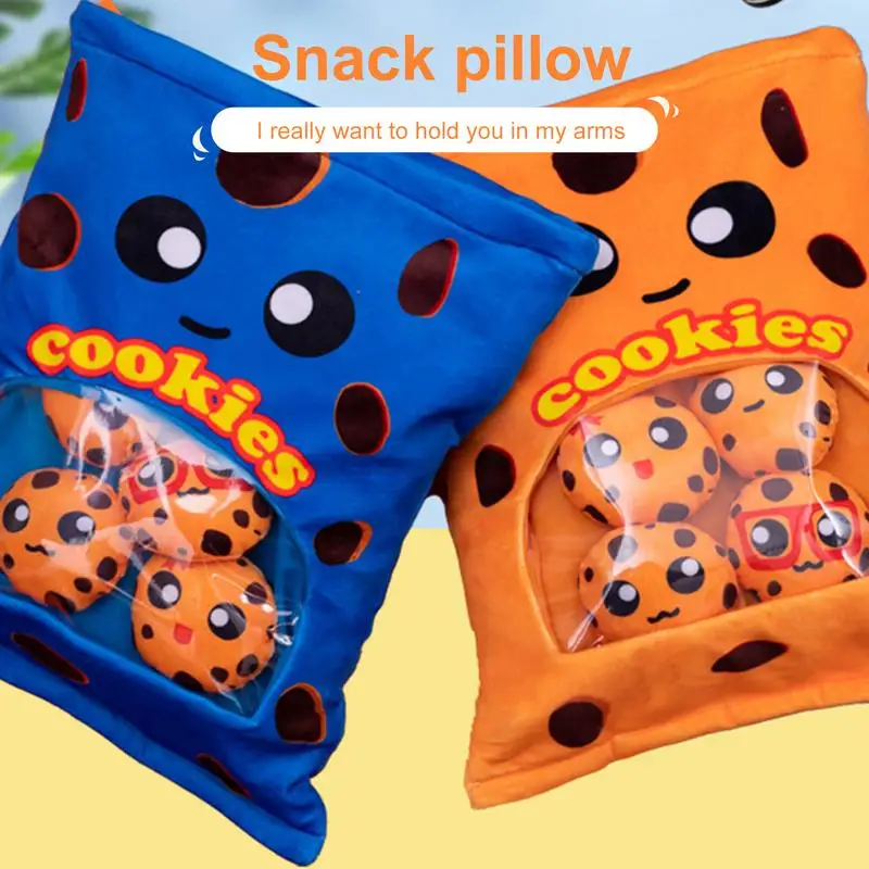 Cuddly PuddingBag Candy Bag Plush Mini Balls Of Cookie Puff Newt Axolotl Food Plush Pillow Creative Kids Toys Gift For Children