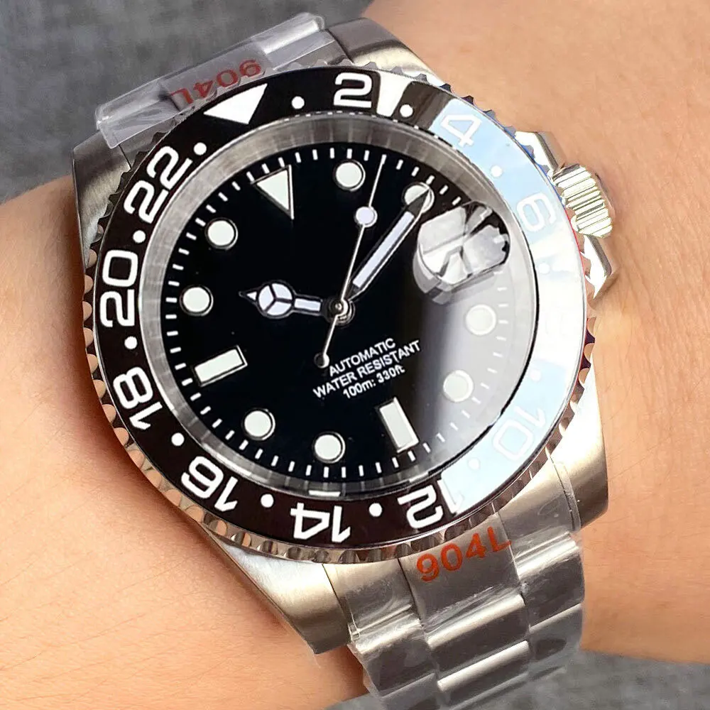 200m Waterproof Miyota8215 Automatic Men Watch Diver Watches 40mm Mechanical Movement Luminous Jubilee Strap Glide Lock Buckle image 3