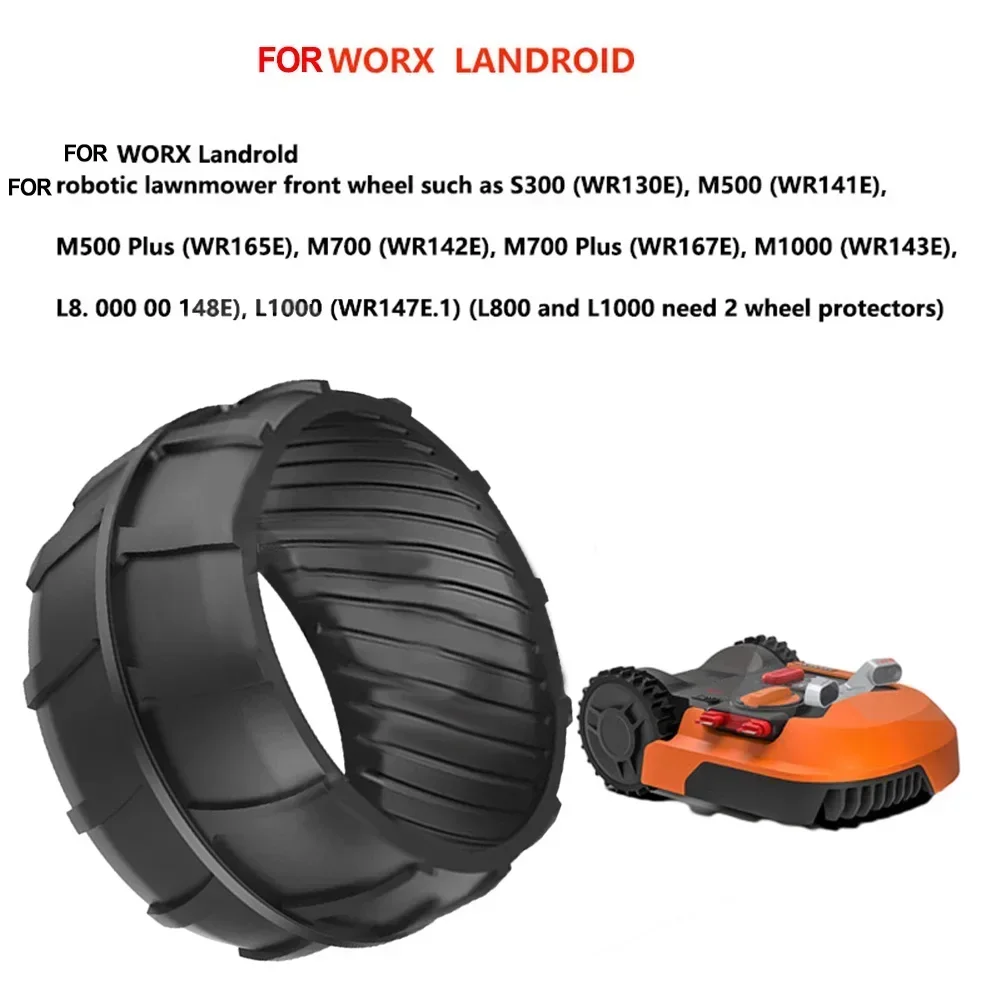 

2025 New Worx-Landroid Mowing Robot Front Wheel Rubber Anti-skid Wheel For M500 M700 S300 M1000 Models Wheel Protection Parts