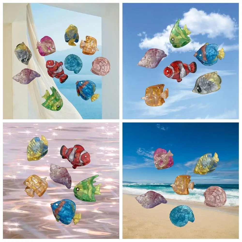

Fashion Animals Hairpin Acetate Animal Hair Clip Sea Animal Cartoon Mini Hair Claw Hair Accessories Fish Streetwear
