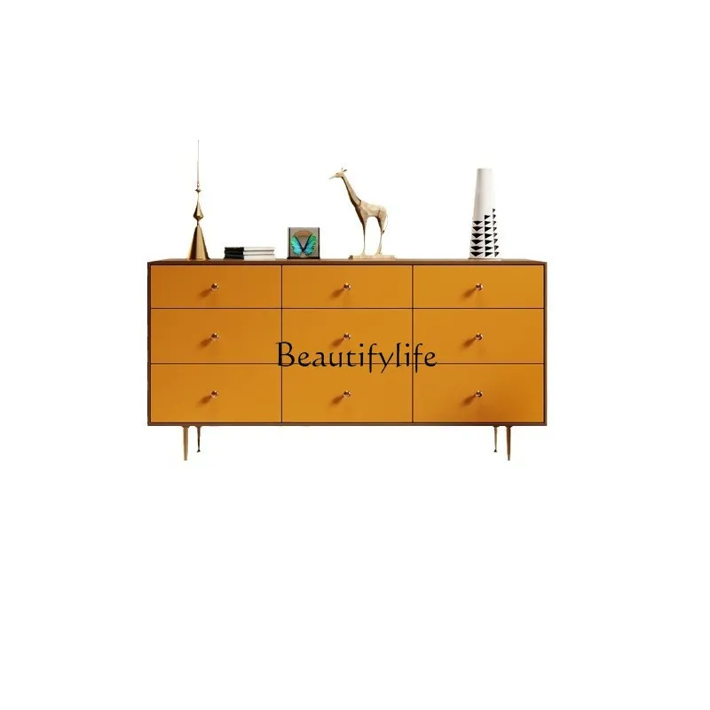 

Medieval solid wood bedroom drawer storage cabinet living room wall decorative entrance cabinet