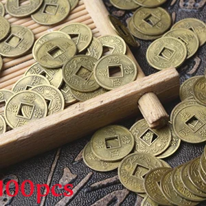 Moedas antigas de Feng Shui chinês, Antique Craft, I Ching, para saúde e riqueza, Charme, 100 pcs 6 principais vendas colar de moeda china - №2