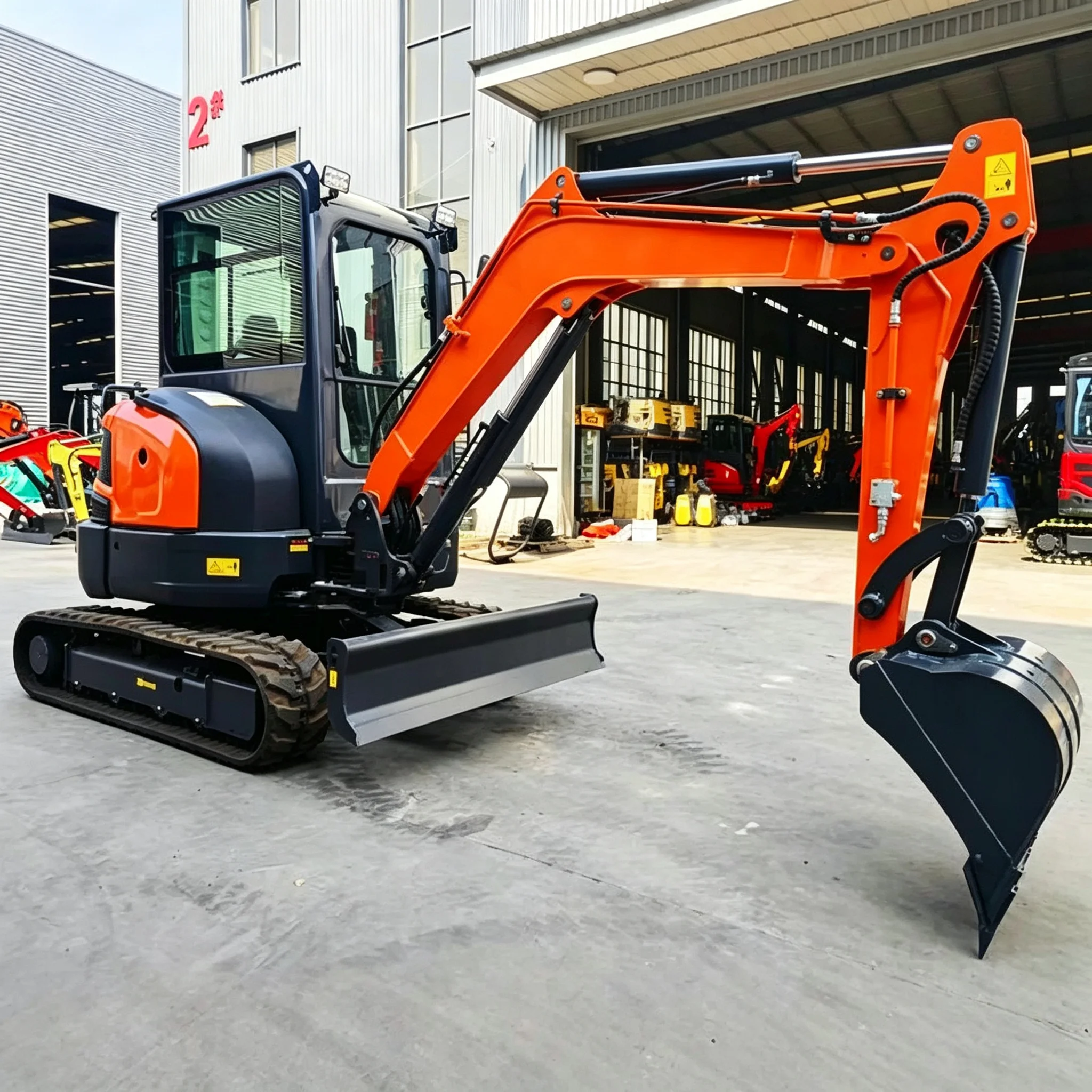 Crawler Excavator 3.5 Ton Customized Mini Digger Hydraulic Earthmoving Machine with Steel Track CE EPA Euro 5