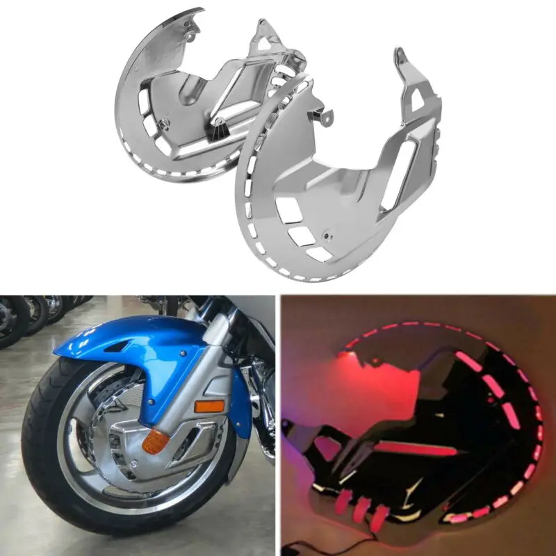 Motorcycle Brake Rotor Covers LED Ring Of Fire For Honda Goldwing GL1800 2001-2017 F6B 2013-2017