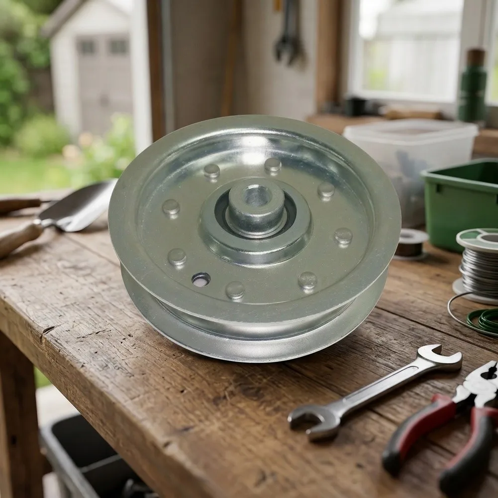 Single Slot Pulley with White Zinc Coating for Lawn Mower Models 956-0627 756-0627 756-0365 Supporting Mechanical Efficiency