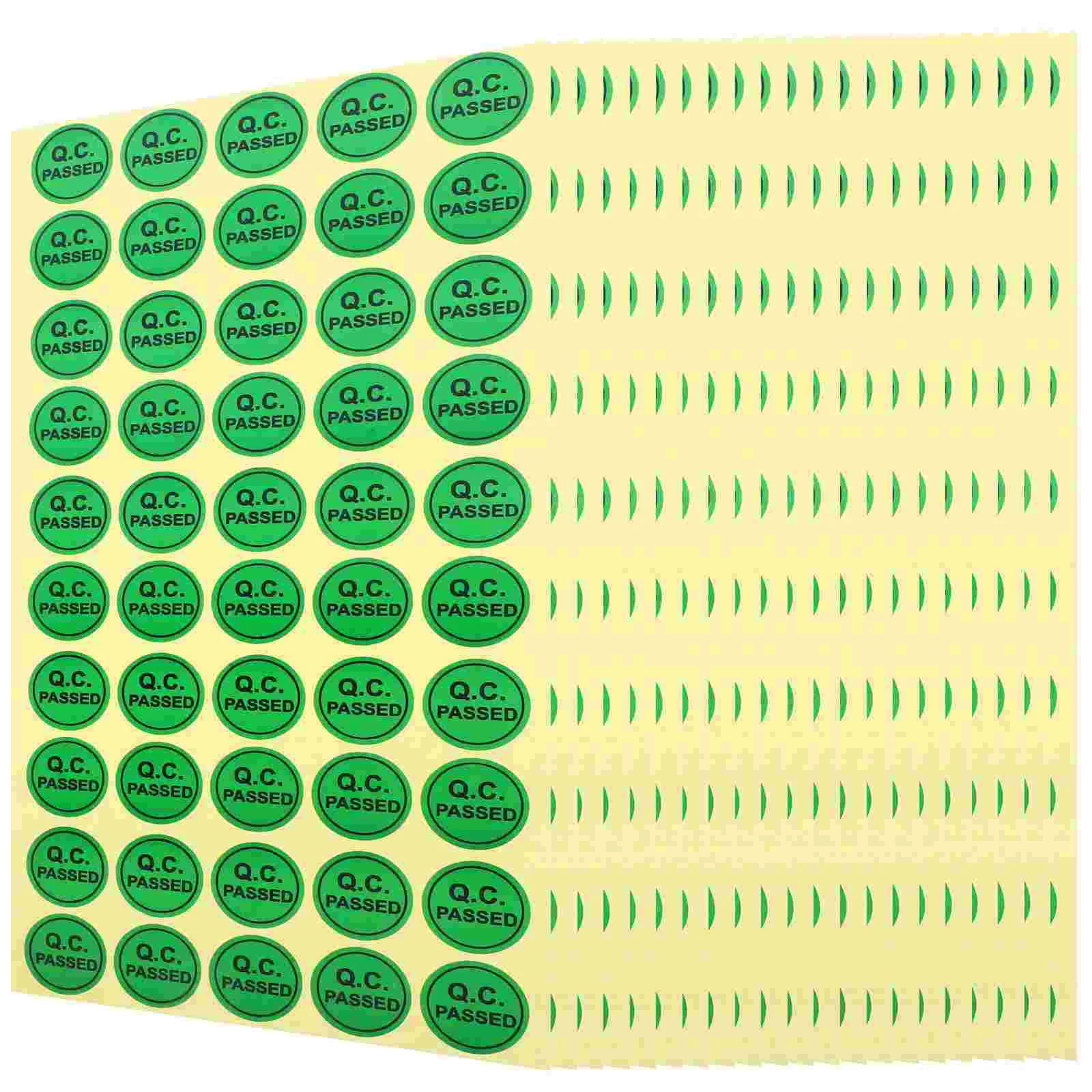 1000 Pcs Quality Inspection Pass Sticker Qc Testing Warehouse Supplies Adhesive Tags Label Status Stickers Copper Sheet Tested