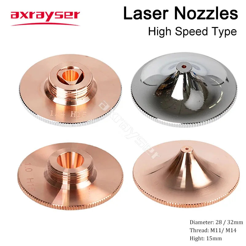Raytools Dysze laserowe High Speed Type D32 M14/ D28 M11 do Precitec WSX Hans HSG Części głowicy Maszyna do cięcia włókien Materiały eksploatacyjne